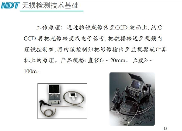 電子視頻內窺鏡工作原理：通過物鏡成像傳至CCD耙面上，然后CCD再把光像轉變成電子信號，把數據轉送至視頻內窺鏡控制組，再由該控制組輸出至監視器或計算機上。