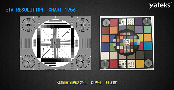 EIA RESOLUTION  CHART 1956 體現(xiàn)畫面的均勻性、對稱性、對比度